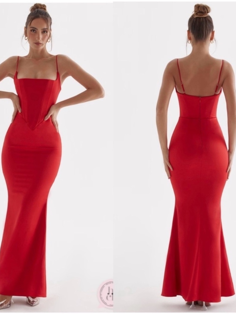 House of CB Red Evening Maxi Dress L+